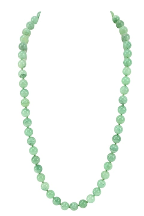 Vintage Chinese Carved Jadeite Jade Necklace (1 of 8)