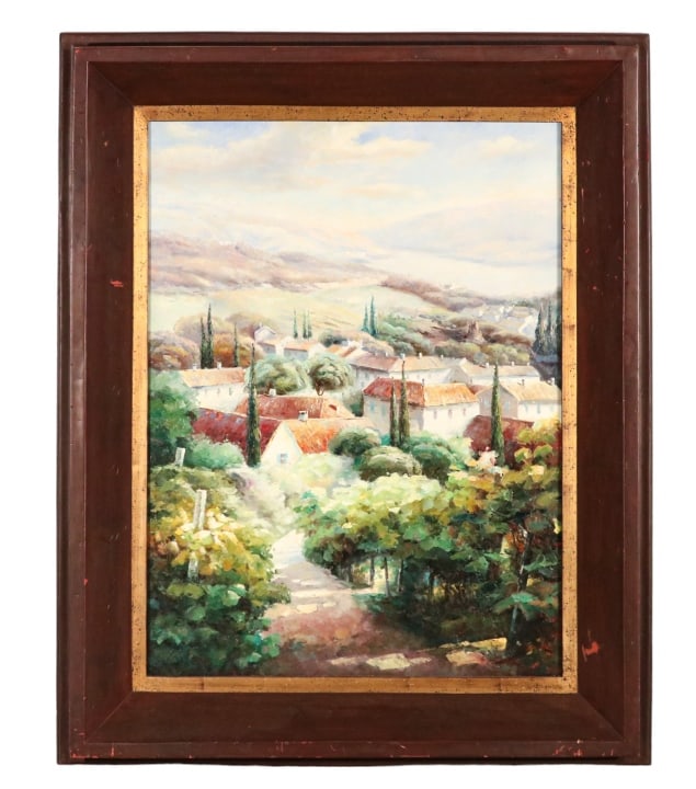 Tuscany Italy Majestic Oil Painting Custom Frame (1 of 12)