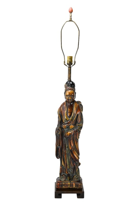Attributed  Frederick Cooper Guan Yin Figural Lamp (1 of 12)