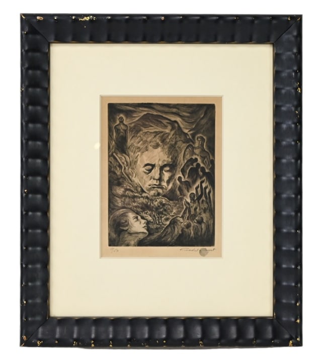 F. Coradel Cugat Signed Etching (1 of 9)