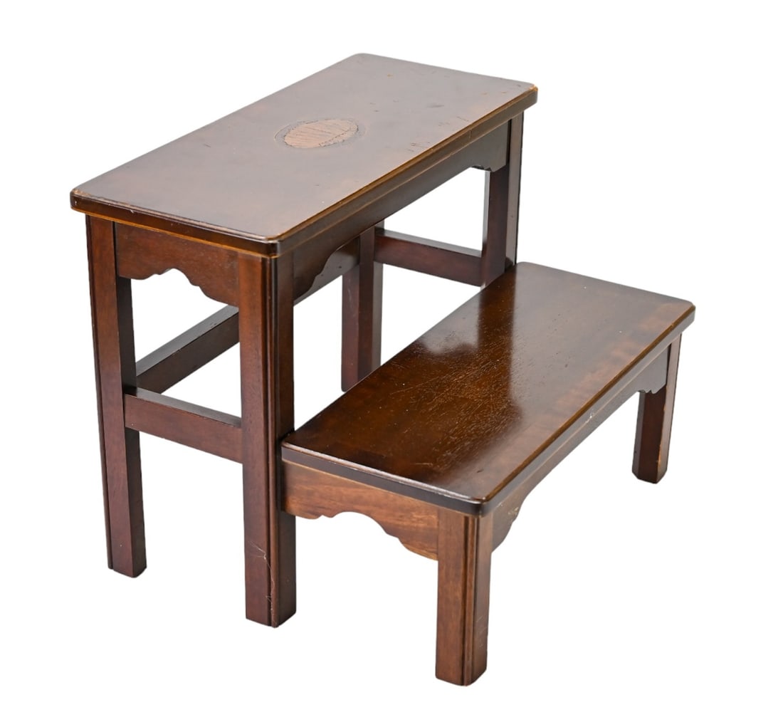 George III Style Mahogany Inlaid Bed Step (1 of 16)