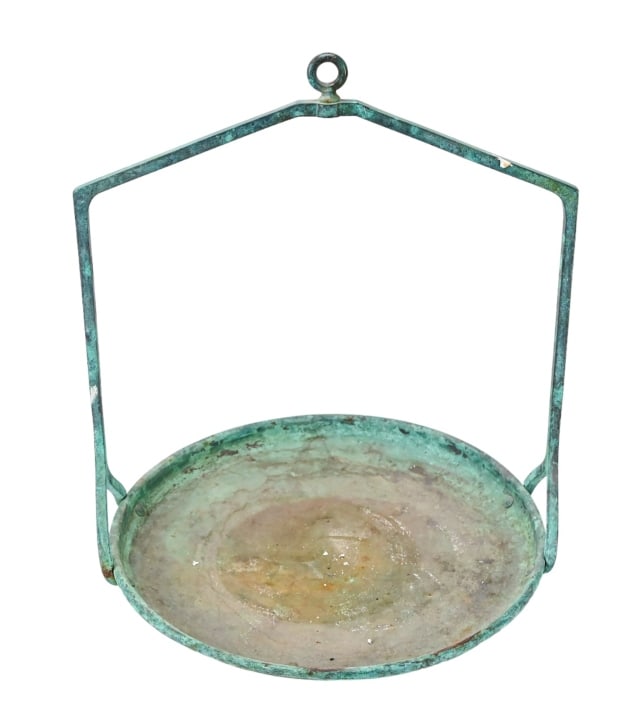 Hanging Copper Scale Tray w Verdi Gris Finish (1 of 10)