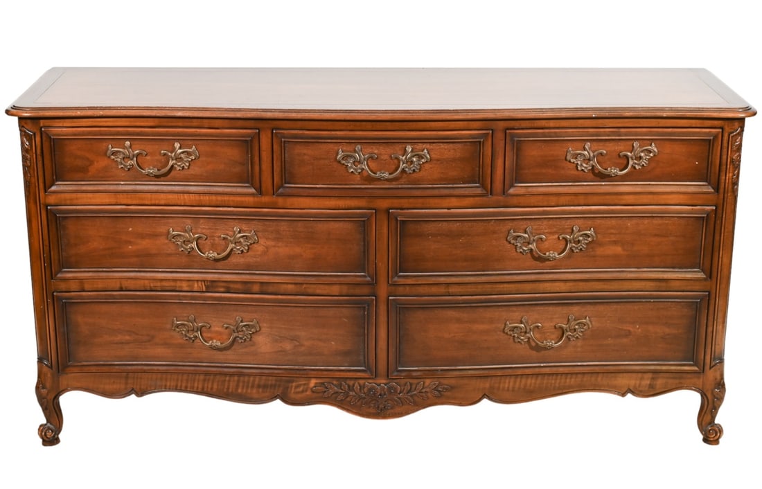 French Provincial Style Hand Carved Kindel Dresser (1 of 17)