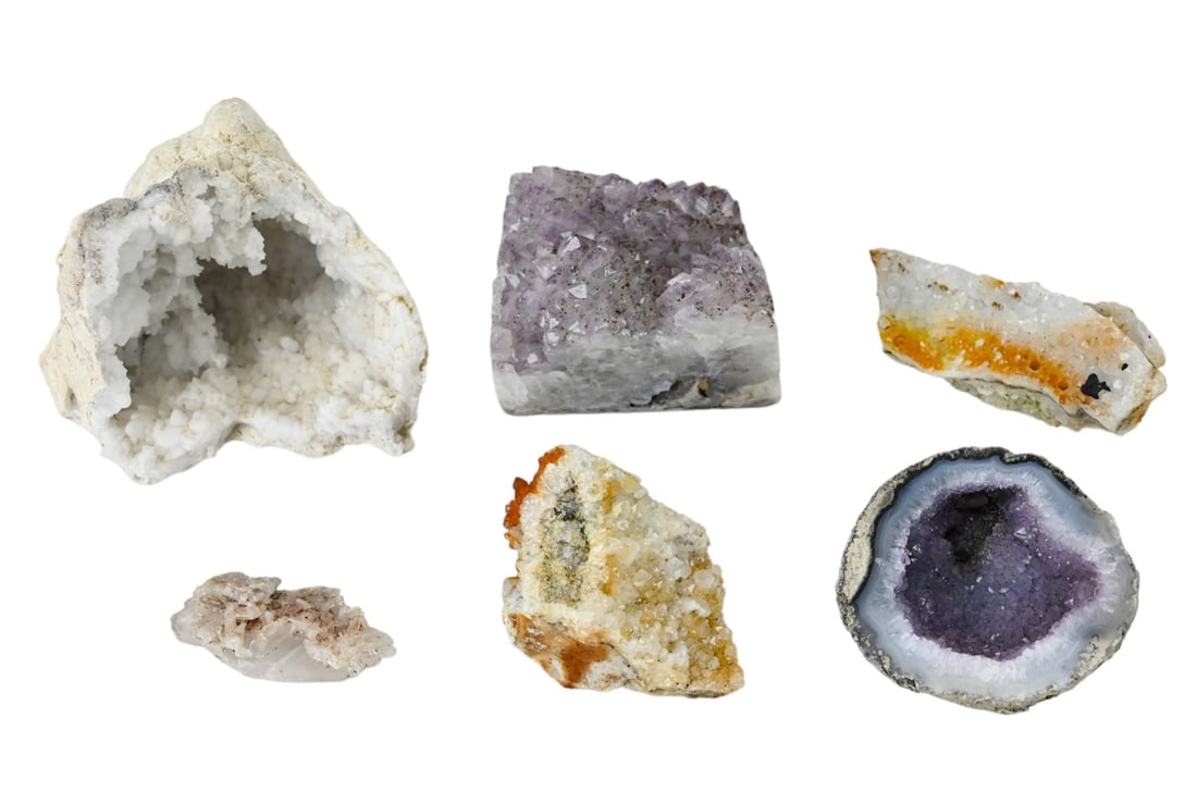 6 Natural Geode Piece Rock & Crystal Specimens (1 of 14)