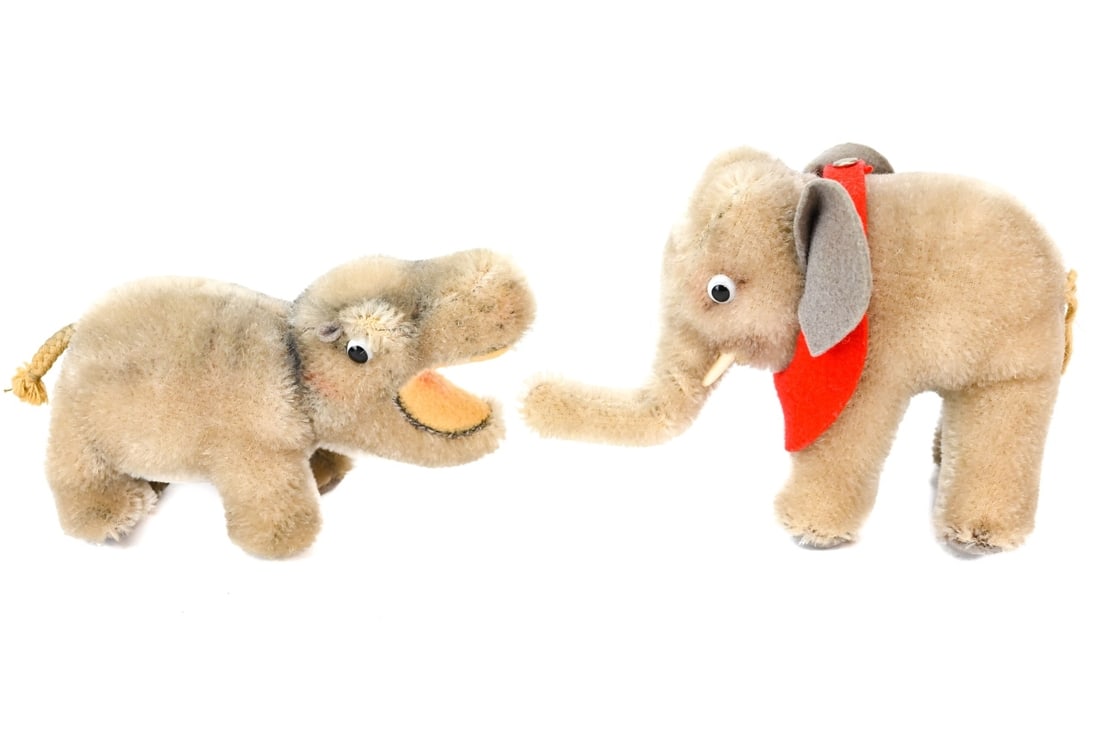 Steiff Elephant and Hippo Stuffed Toys (1 of 9)