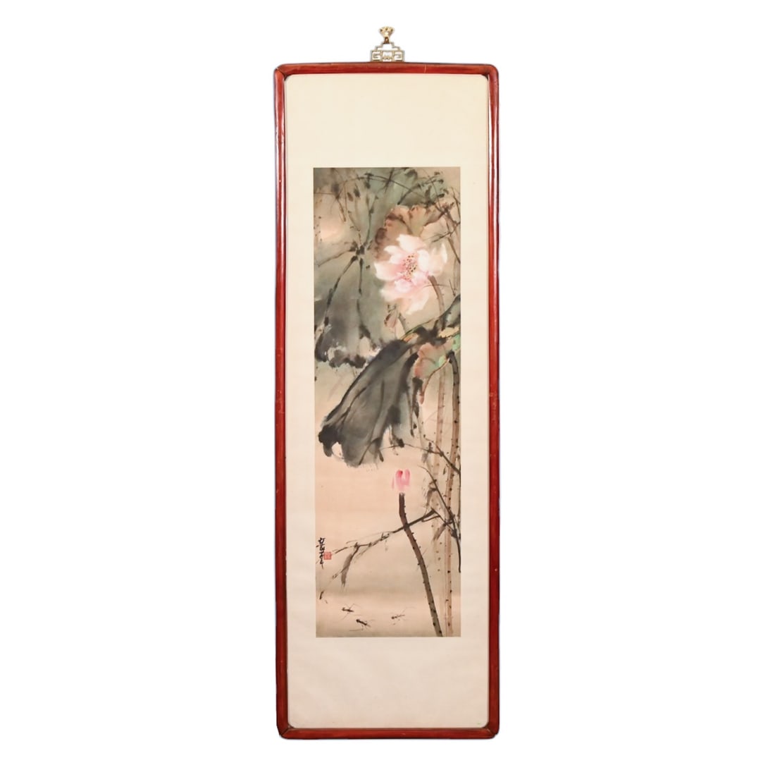 Chinese Signed Watercolor Blooming Magnolia Tree (1 of 9)