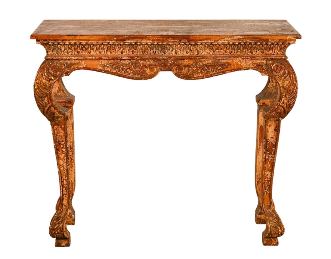 French Provincial Style Carved Console Table (1 of 16)