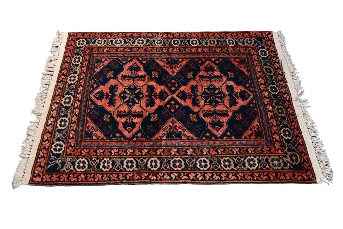 Persian Hand Knotted Hamadan Wool Rug (1 of 11)