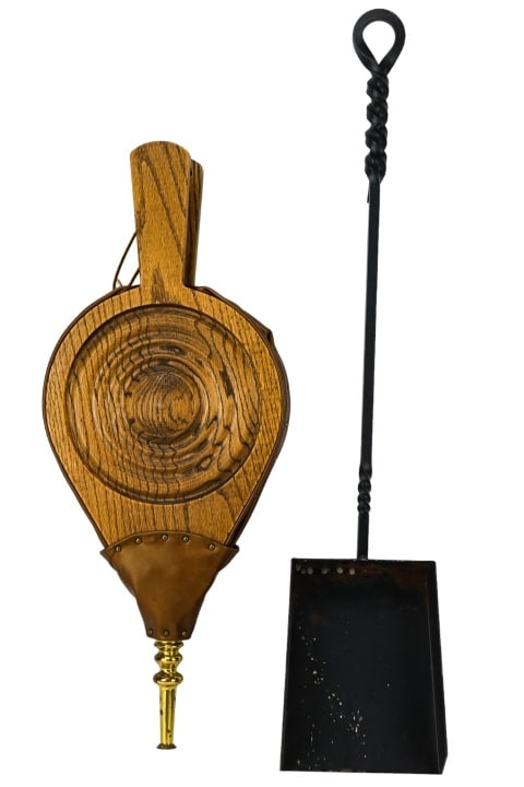 Fireplace Bellows and Long Handled Iron Ash Shovel (1 of 13)