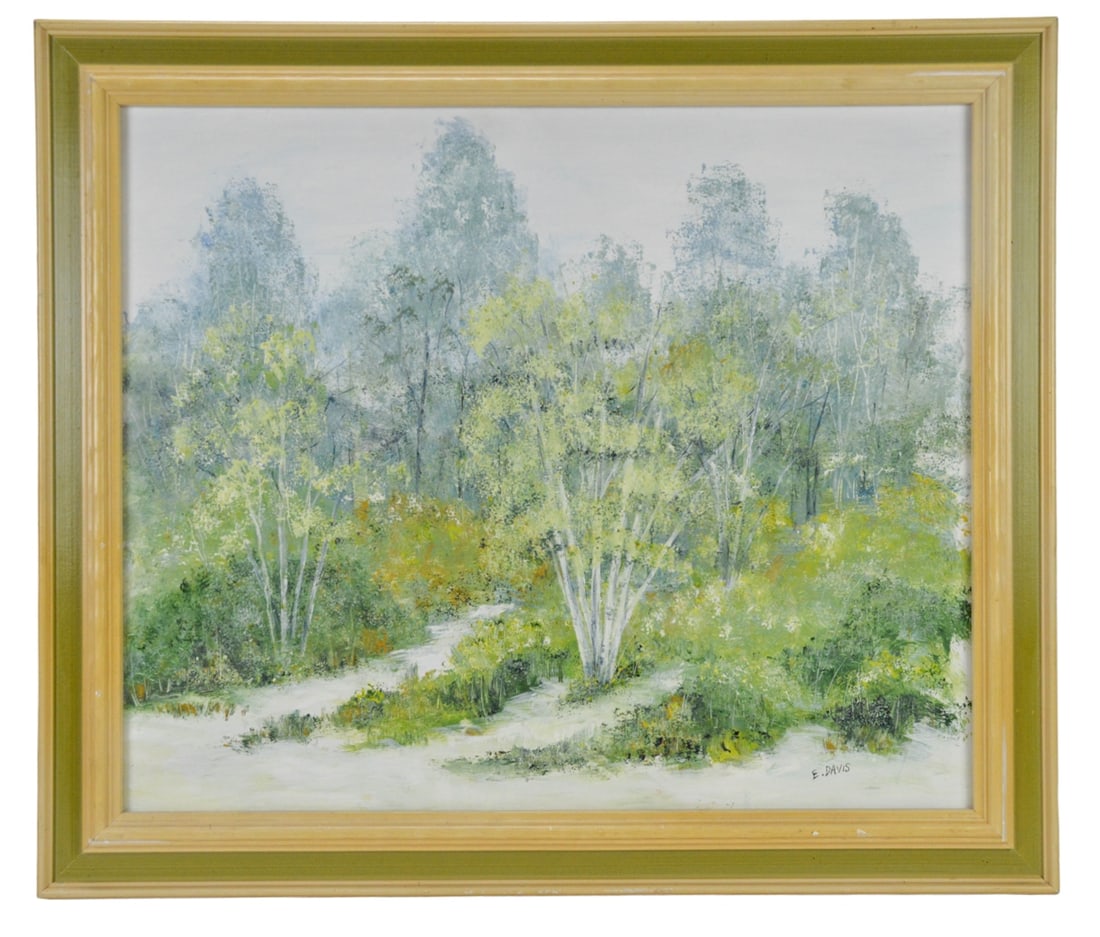 Eleanor Davis Signed Oil Painting Spring Landscape (1 of 7)