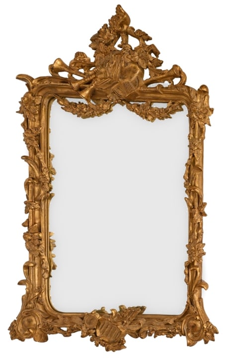 Large Regency Style Hand Carved Gilt Wood Mirror (1 of 12)