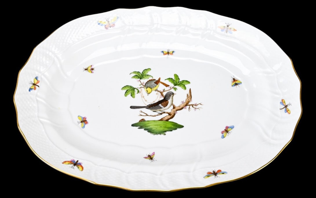 Herend Porcelain Rothschild Bird Platter (1 of 10)