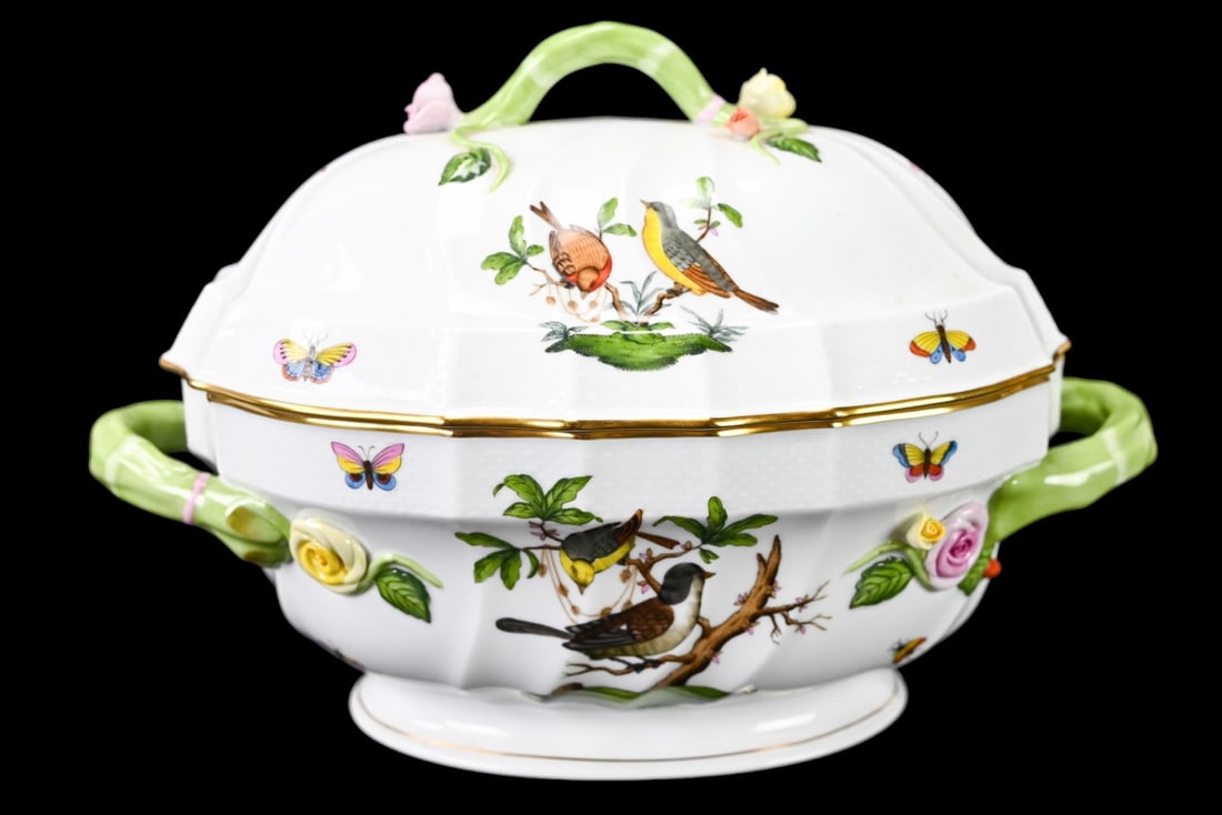 Herend Porcelain Rothschild Bird Covered Tureen (1 of 11)