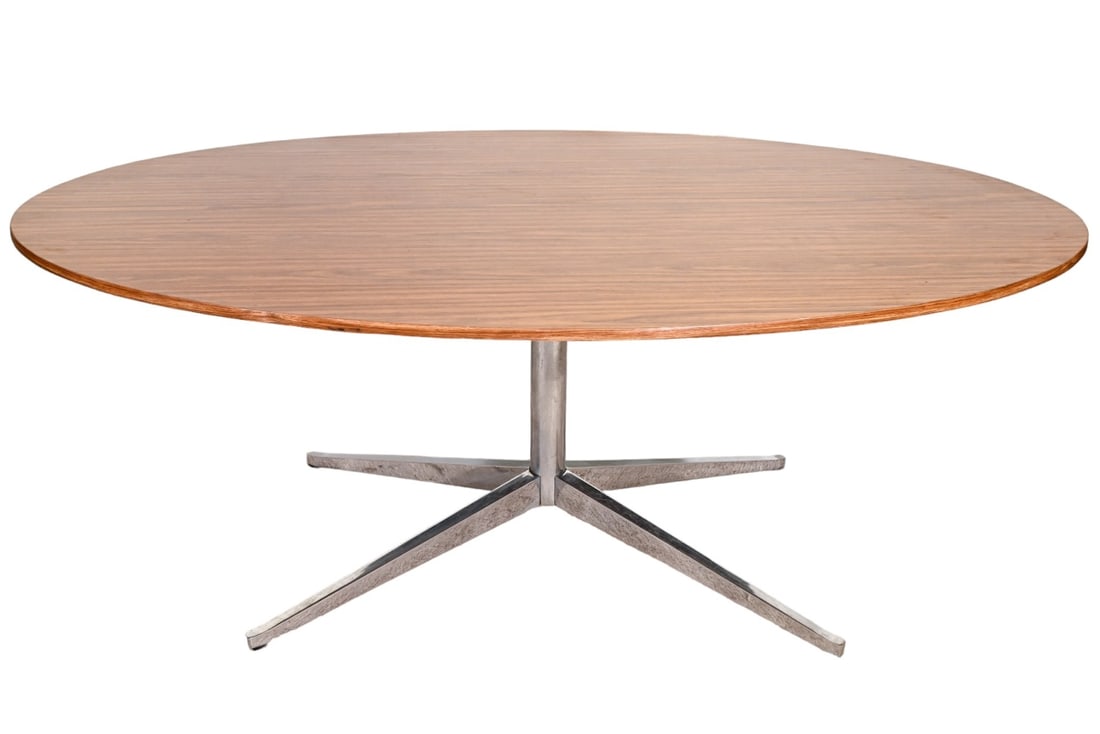 Vintage Florence Knoll Walnut Oval Dining Table (1 of 15)