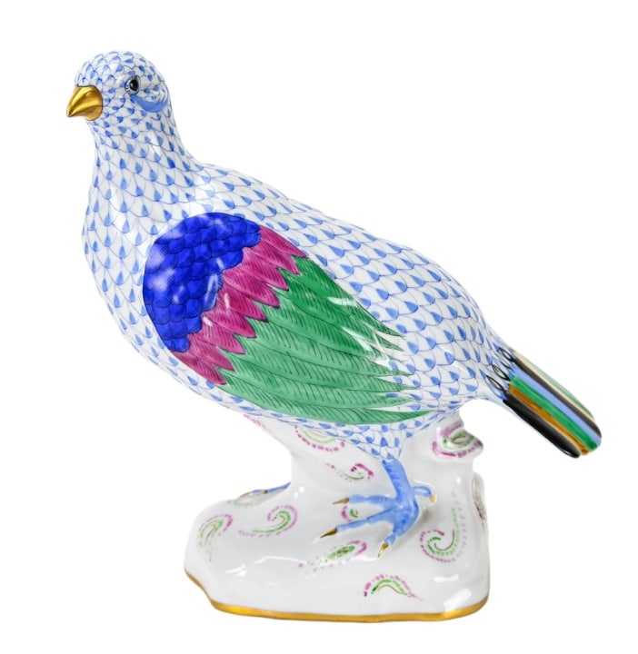 Herend Hungary Porcelain Large Pigeon Statue (1 of 11)