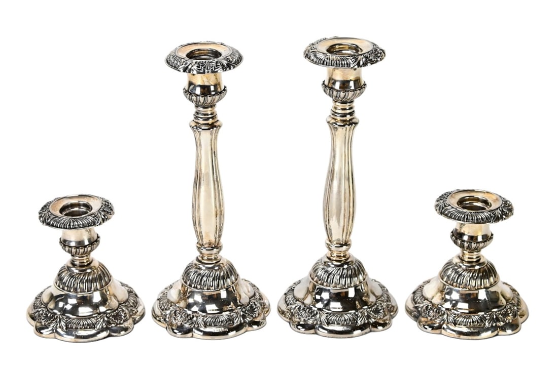 4 Neiman Marcus 1980's Italian Plate Candlesticks (1 of 11)