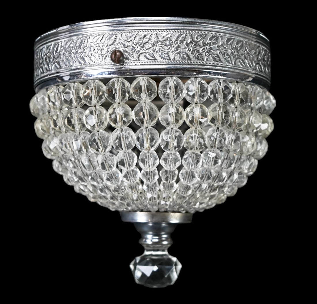Czech Regency Style Crystal Ceiling Light Fixture (1 of 11)