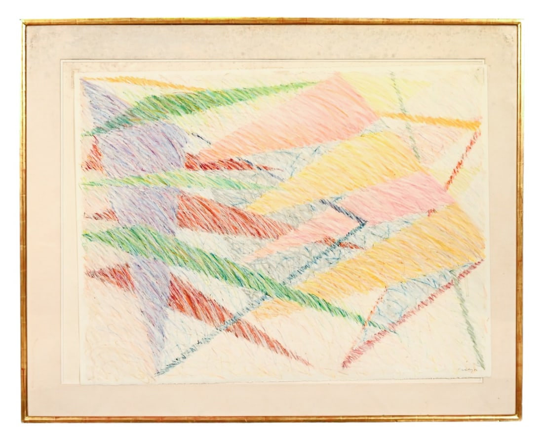 K. Whitney Signed Large Pastel Abstract (1 of 9)