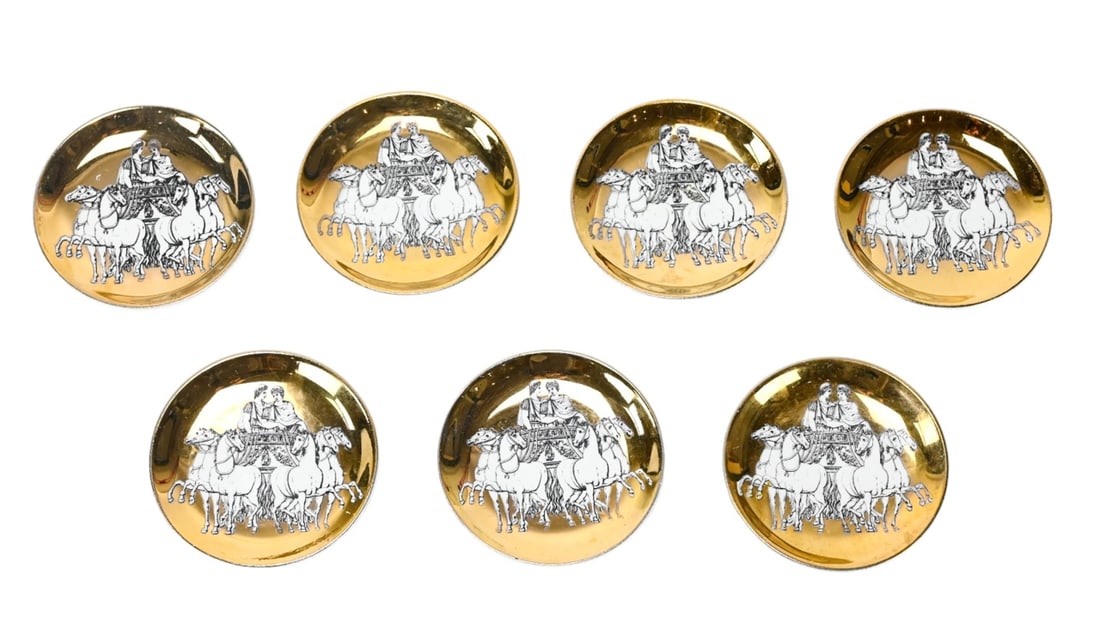 Vintage Piero Fornasetti Chariot Sestiga Coasters (1 of 17)