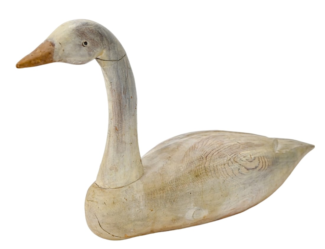 Hand Carved & Painted Swan Decoy (1 of 10)