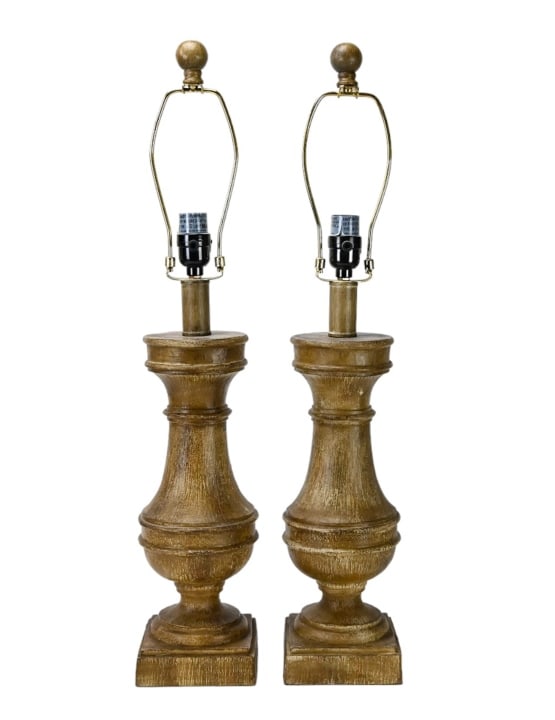 Pair Baluster Form Painted Table Lamps (1 of 9)