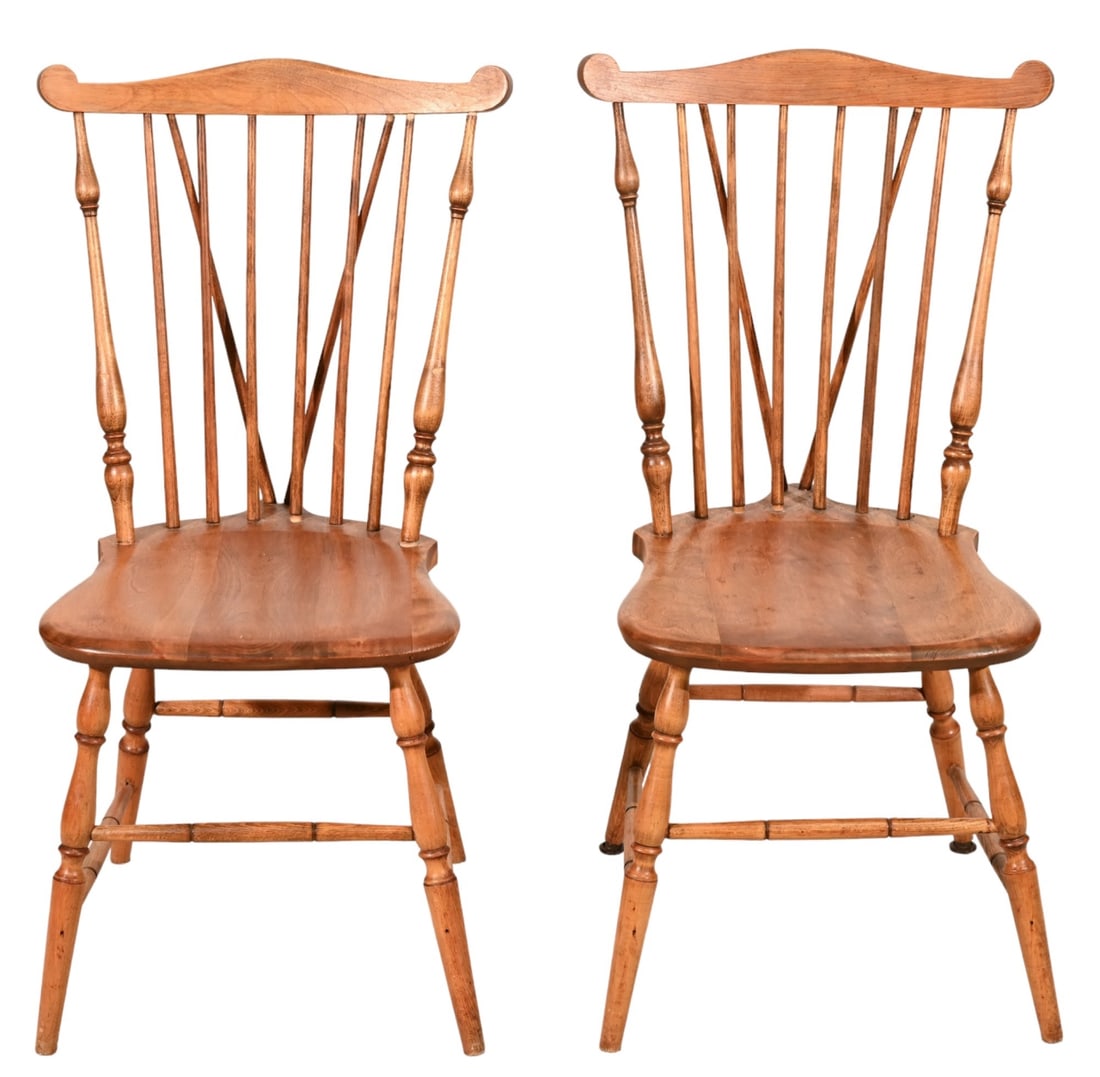 Two Antique Levens Boston Windsor Dining Chairs (1 of 13)