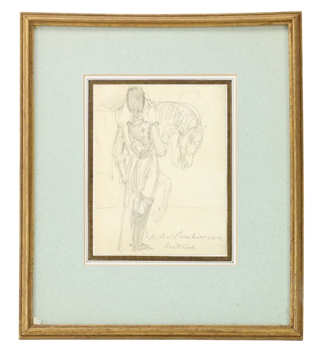 Sir George Hayter Study of a Horse in Pencil (1 of 9)