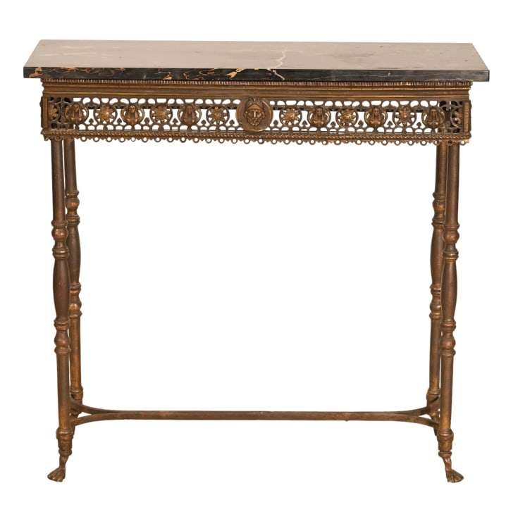 Egyptian Revival Bronze Marble Top Console (1 of 17)
