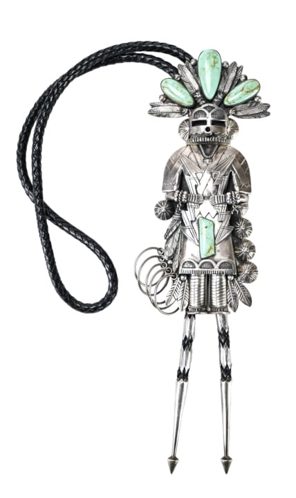 James Mason Sterling Silver Kachina Bolo Tie (1 of 14)