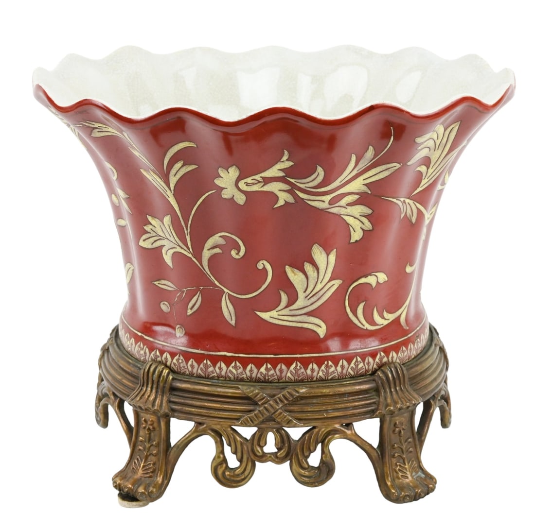 Hua Rong Tang Zhi Porcelain & Bronze Compote (1 of 9)