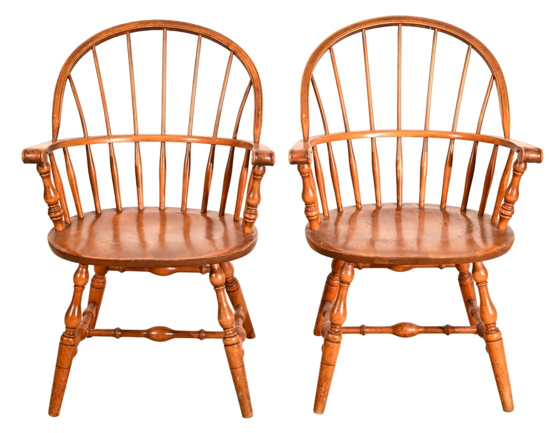 Two Antique English Hand Carved Windsor Chairs (1 of 17)