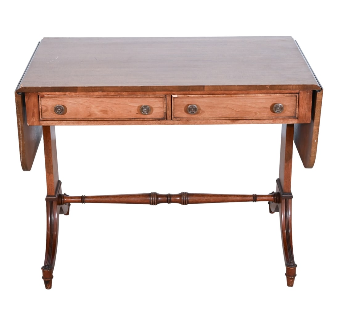 Regency Style Hand Carved Drop Leaf Sofa Table (1 of 18)