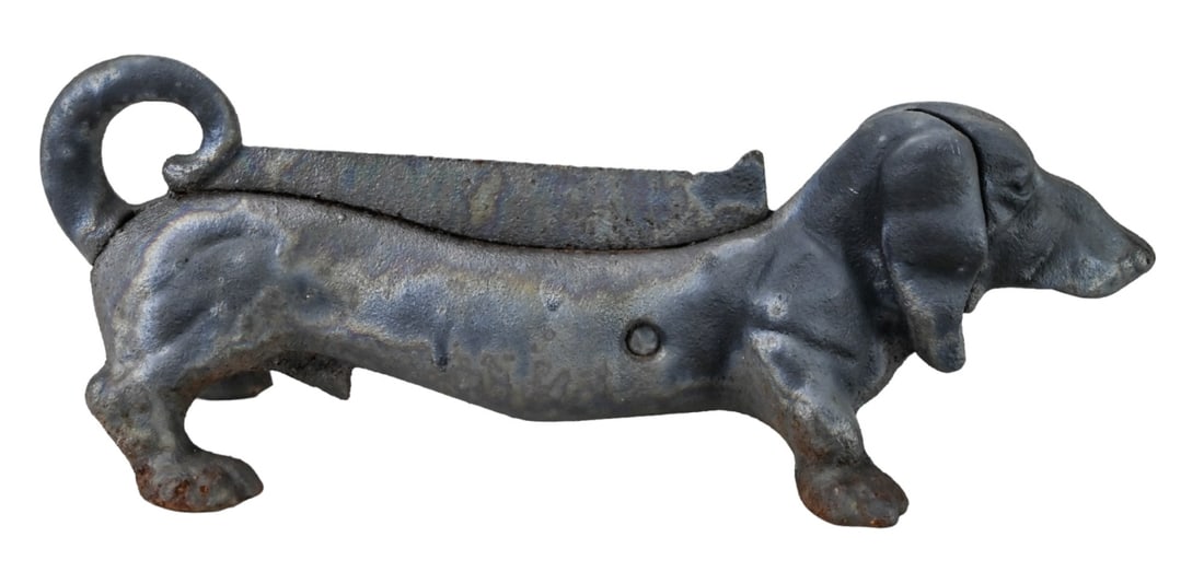 Antique Cast Iron Dachshund 16 Inch Boot Scrape (1 of 6)