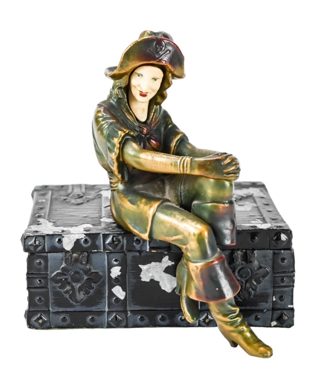 J. B. Hirsch Foundry Cast Spelter & Bronze Box (1 of 8)