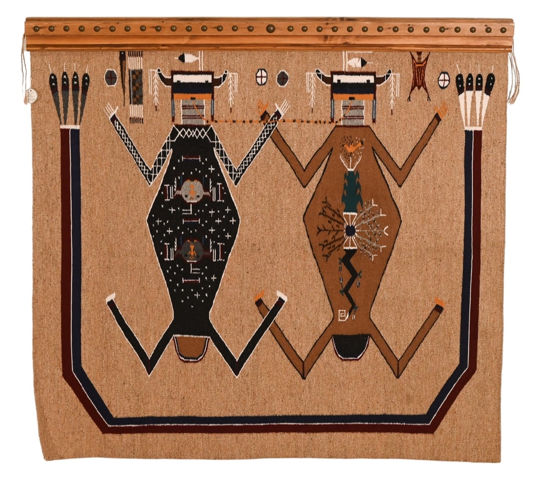 Navajo Sand Painting Weaving Zonnie Gilmore (1 of 16)