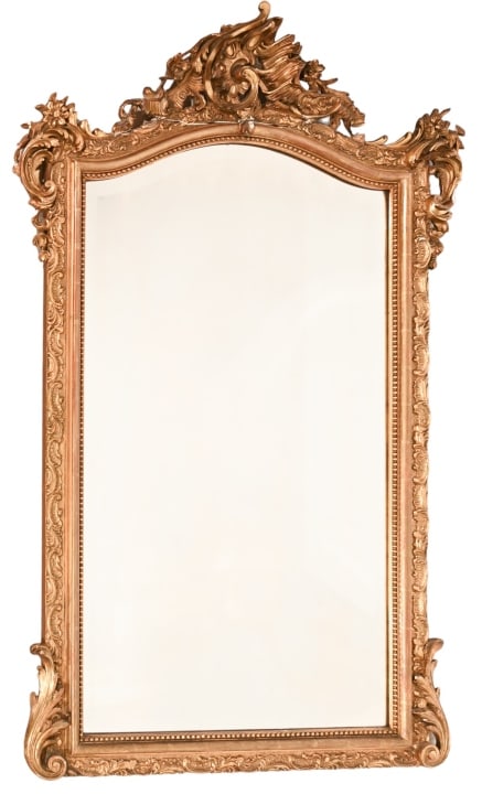 Vintage French Provincial Gilt Plaster Wall Mirror (1 of 16)