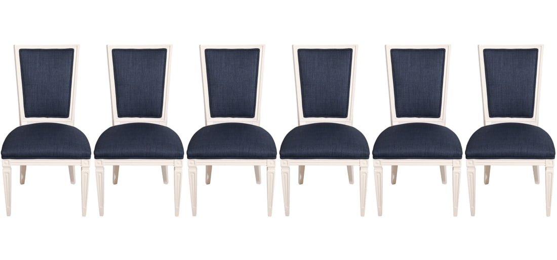 6 French Country Style Carved Painted Side Chairs (1 of 17)