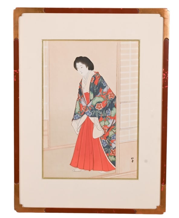 Yoshu Chikanobu Wood Block Print Noble Woman (1 of 10)