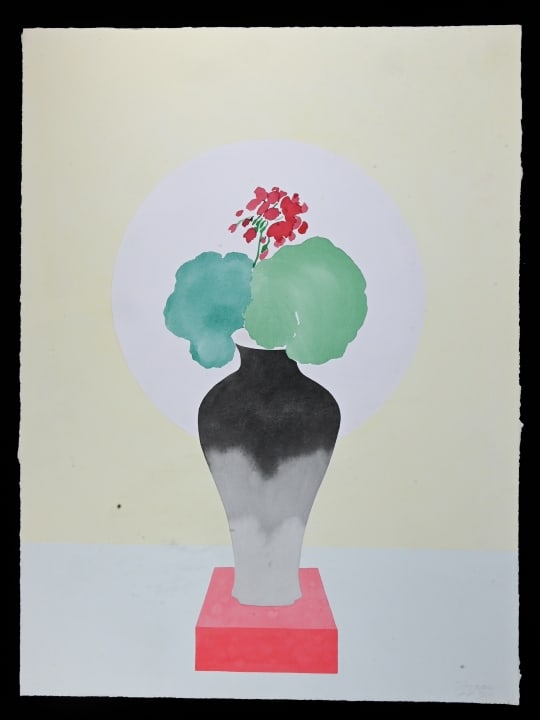 Harry Soviak Signed China III Pencil & Watercolor: Harry Soviak American 1935-1984 China III Pochoir Pencil and Watercolor Painting Signed and Numbered 5/5. Measures 30.25 inches x 22.5 inches.