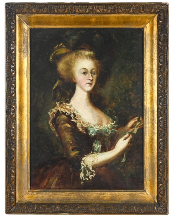 Sarren Signed Oil Painting Renaissance Portrait (1 of 11)