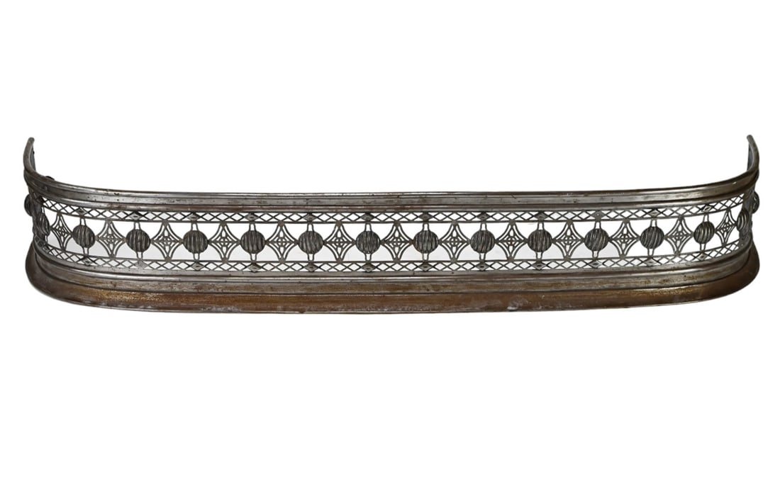 Art Deco Silver Tone Pierced Fire Place Fender (1 of 11)