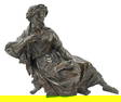 Antique Bronze Greco Roman Scholar Clock Topper