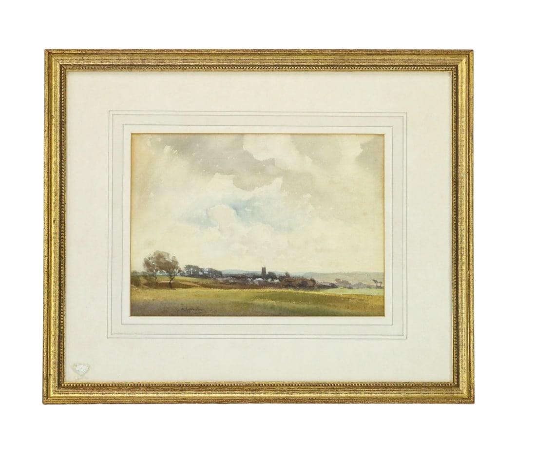 Wycliffe Egginton Signed Watercolor of South Devon (1 of 10)