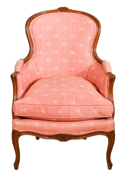 French Louis XV Style Carved Bergere Armchair (1 of 14)
