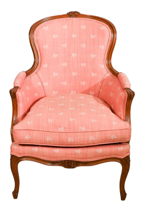 French Louis XV Style Carved Bergere Armchair (1 of 13)