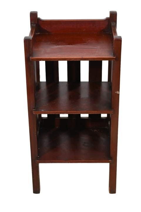 Stickley Brothers Hand Carved Magazine Stand: Stickley Brothers Hand Carved Magazine Stand.Measures 31 inches x 15 inches x 12 inches.