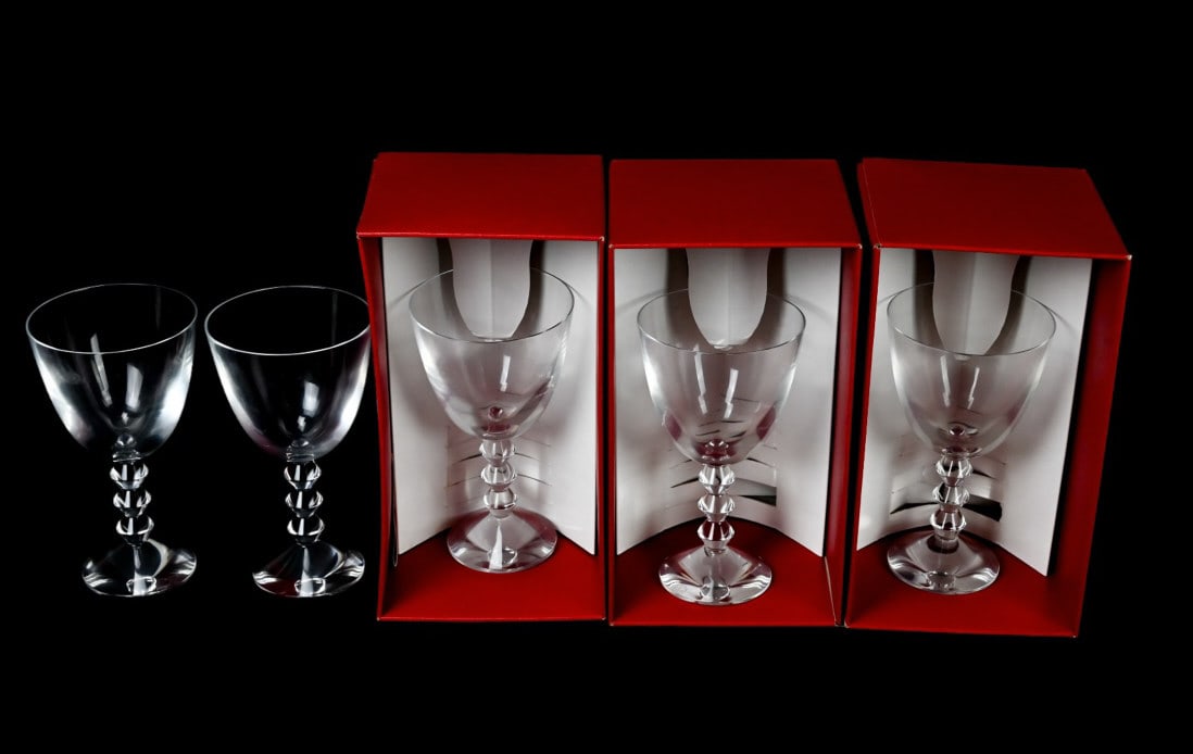 5 Baccarat France Vega Large Stem Crystal Glasses (1 of 10)