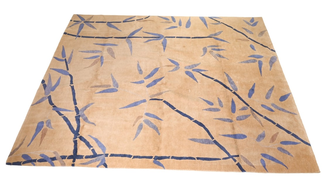 Thick Wool Bamboo Design Woven Carpet: Thick Wool Bamboo Design Woven Carpet98 x 119