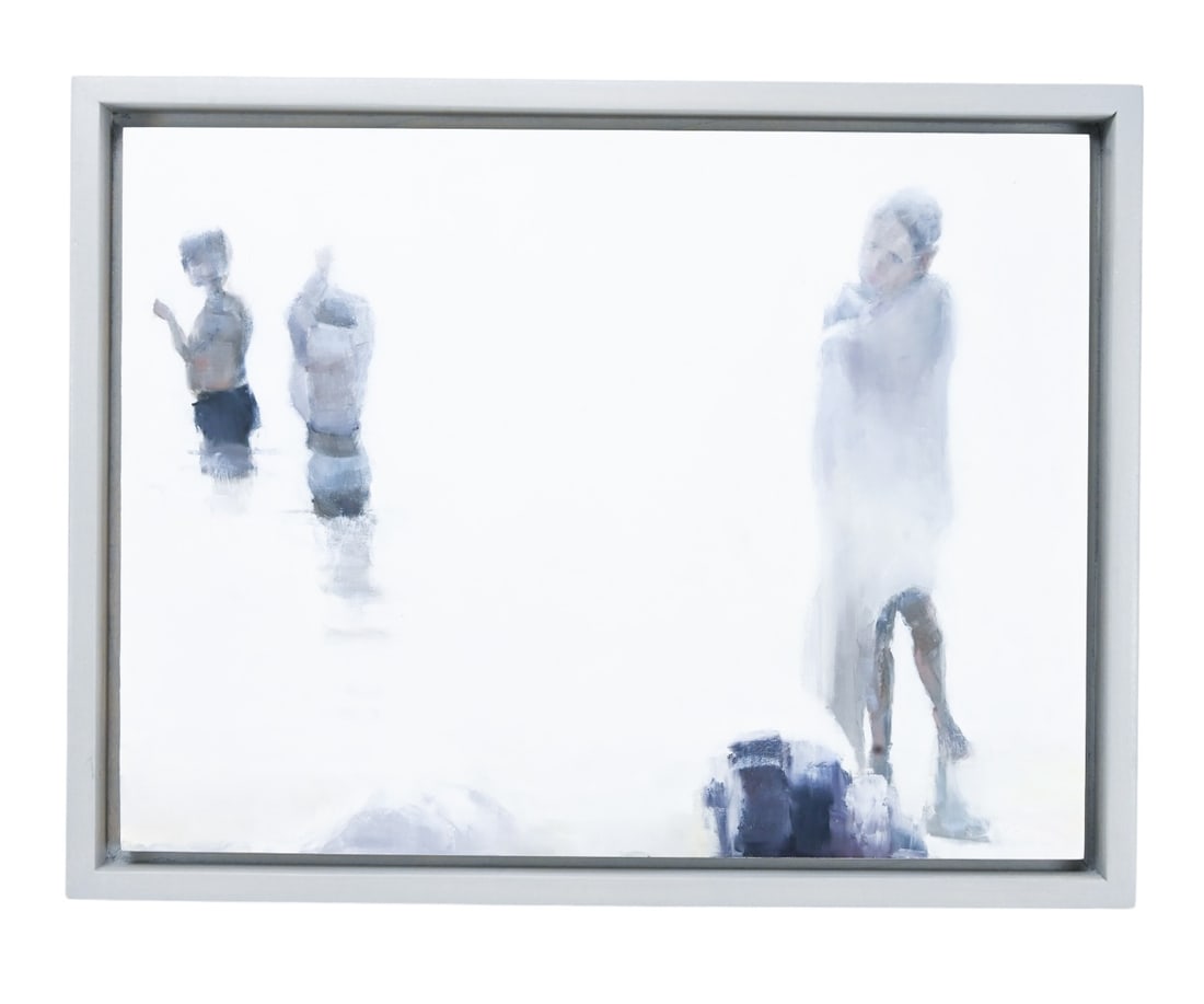 Stephen Coyle Signed Alkyd Painting Incoming Fog: Stephen Coyle, American born 1956, Signed Alkyd Painting on Panel Titled Incoming Fog, Dated 2011, Framed. Measures 14 inches x 18 inches.