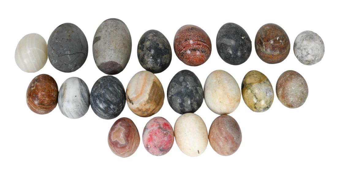 Collection Carved Egg Form Hard Stone & Marble (1 of 7)